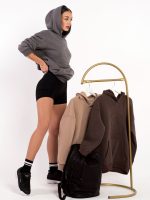 Fashionable hoodie in grey for winter