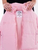 Απαλό ροζ χειμωνιάτικο μπουφάν "Peach Pump" με μοντέρνο σχέδιο