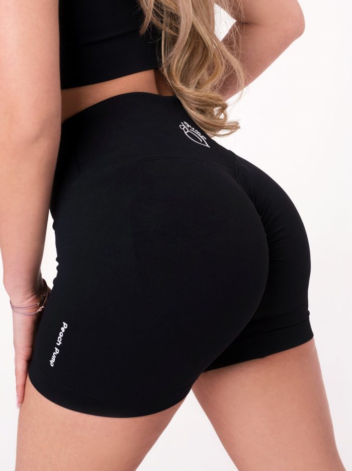 Black women's short leggings by Peach Pump, shaping and lifting