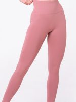 Light pink seamless high-waisted leggings, sculpt the silhouette and hide imperfections