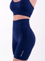 Set sportiv albastru închis din țesătură fără cusături