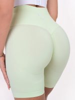 Light green colour "Lime" ladies short leggings with shaping effect Peach Pump