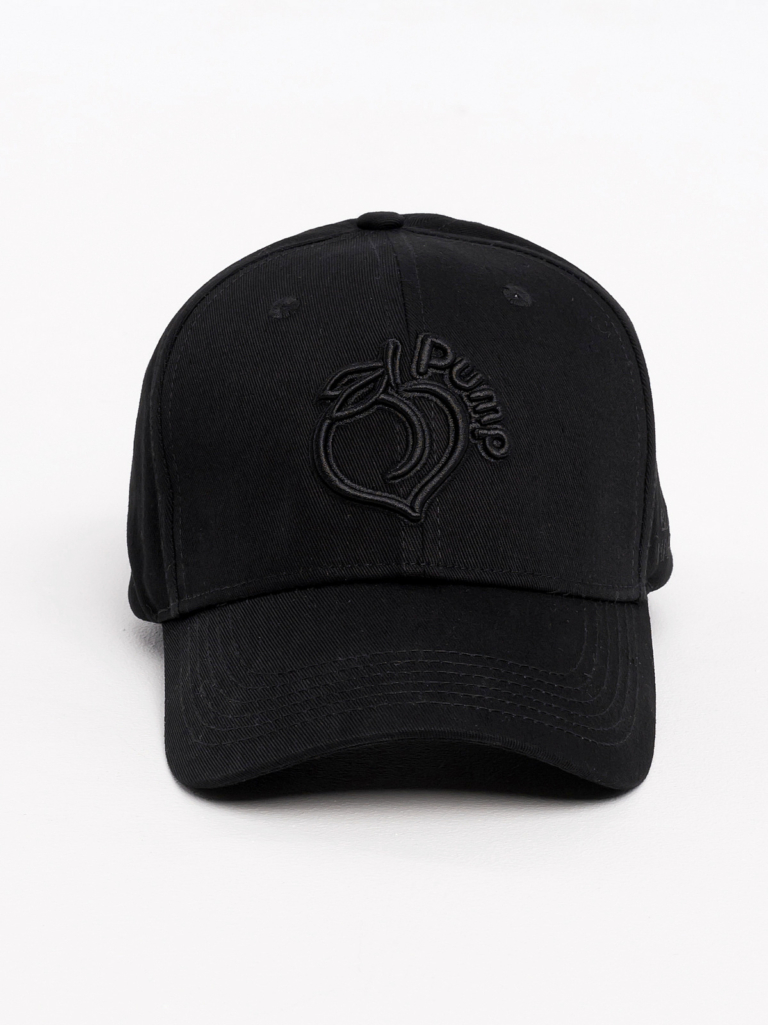 Șapcă neagră cu cozoroc cu logo-ul Peach Pump negru brodat
