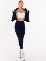 Bílá podprsenka na šedá ramínka s bílým nápisem Peach Pump