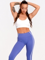 Colanți de damă, de culoare albastră, cu compresie ridicată și efect de modelare a siluetei.